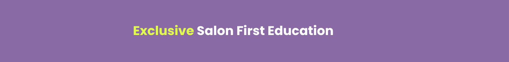purple background white text about exclusive training